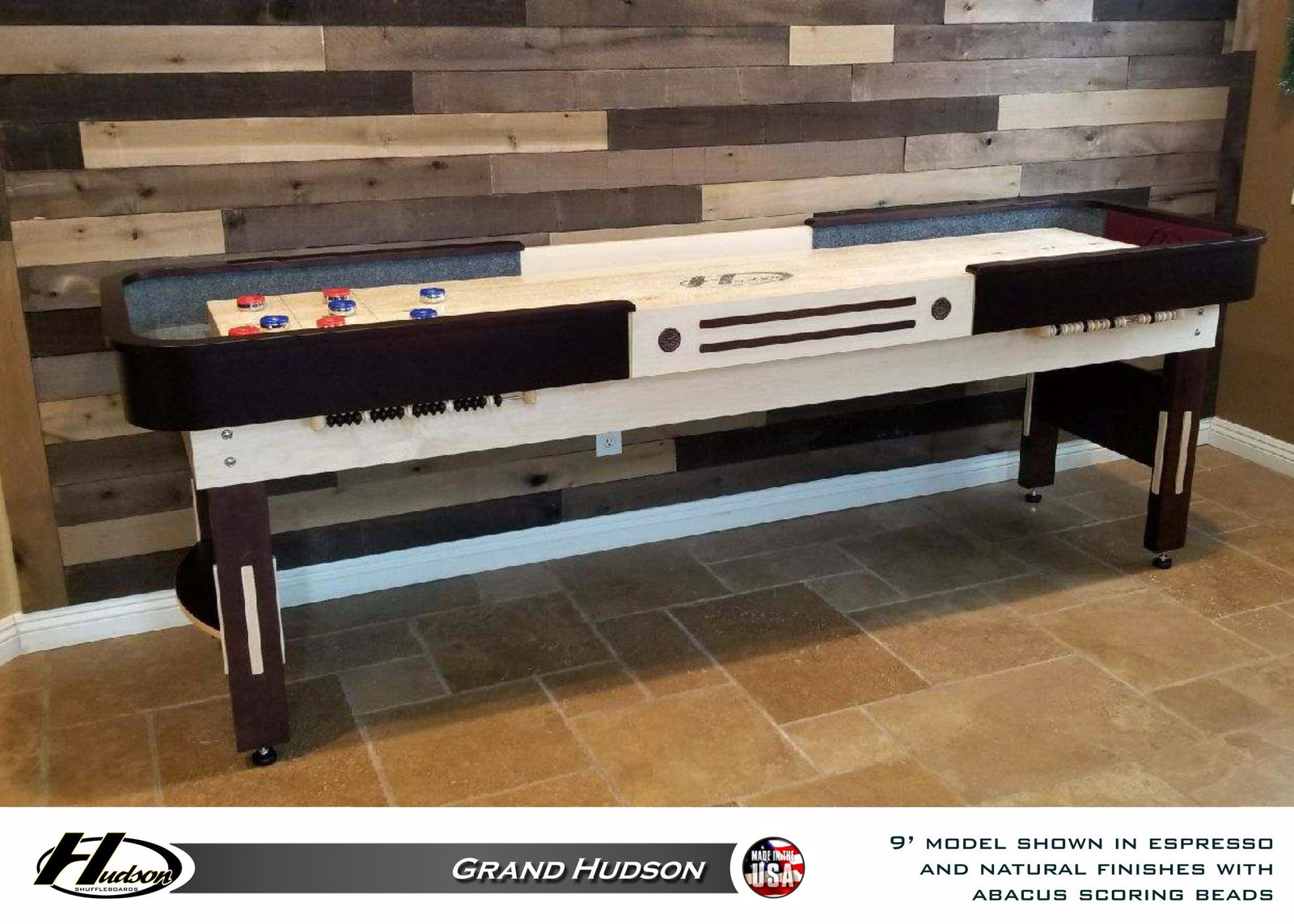 9' Grand Hudson Shuffleboard Table