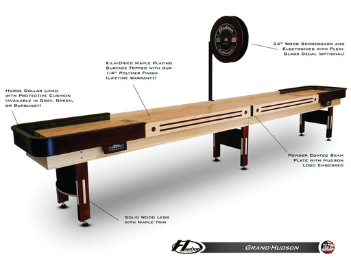 9' Grand Hudson Shuffleboard Table