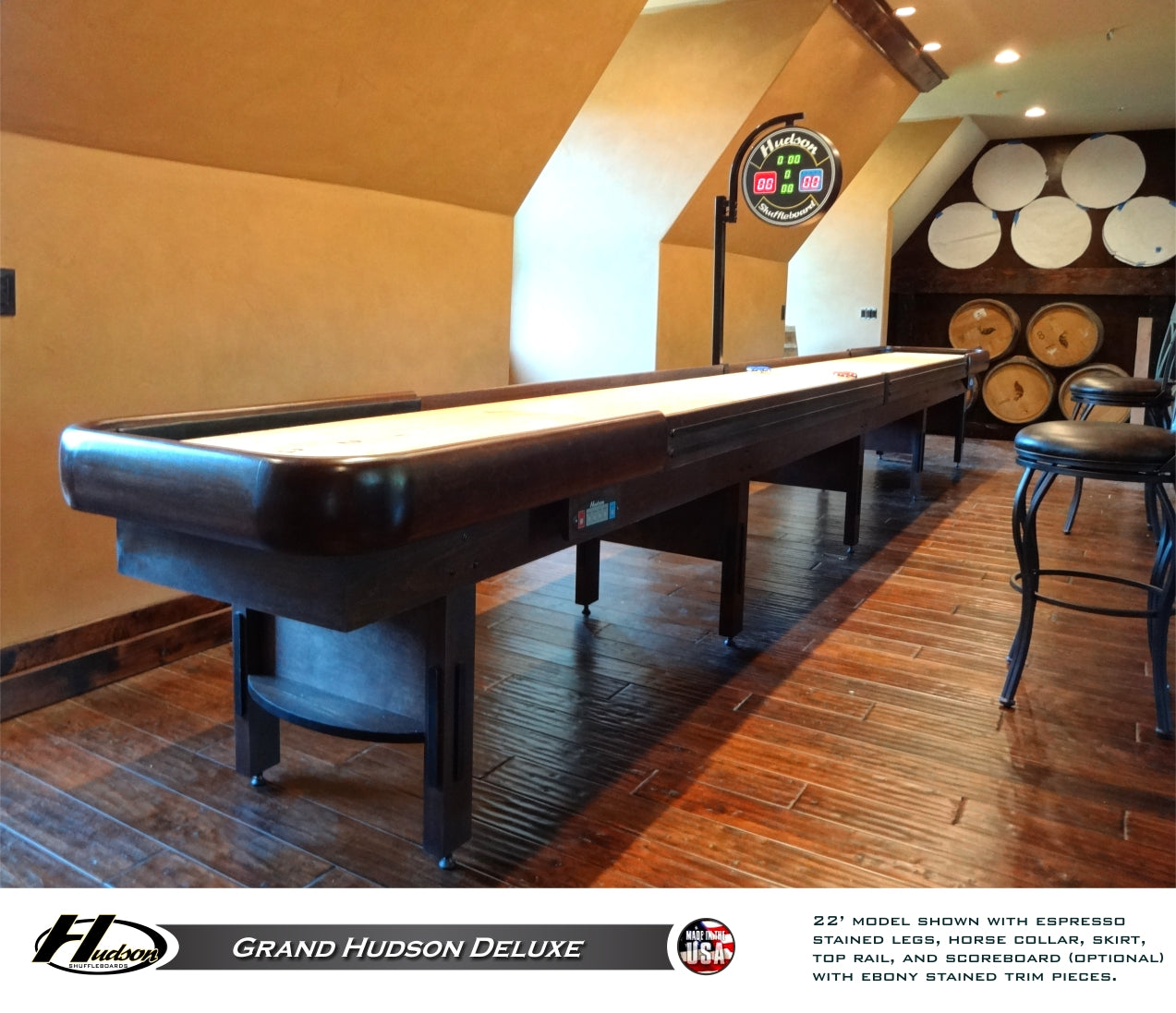 9' Grand Hudson Deluxe Shuffleboard Table