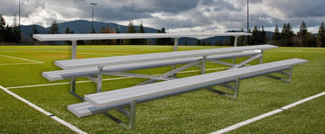 Gared Spectator Stationary 7′ 6″ Low Rise Bleacher, 3 Row