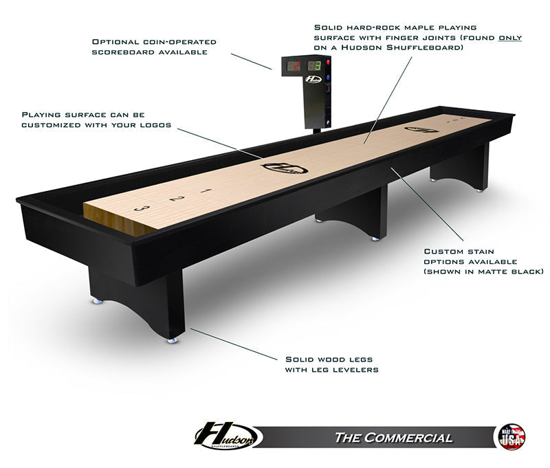 Hudson 9' The Commercial Shuffleboard Table