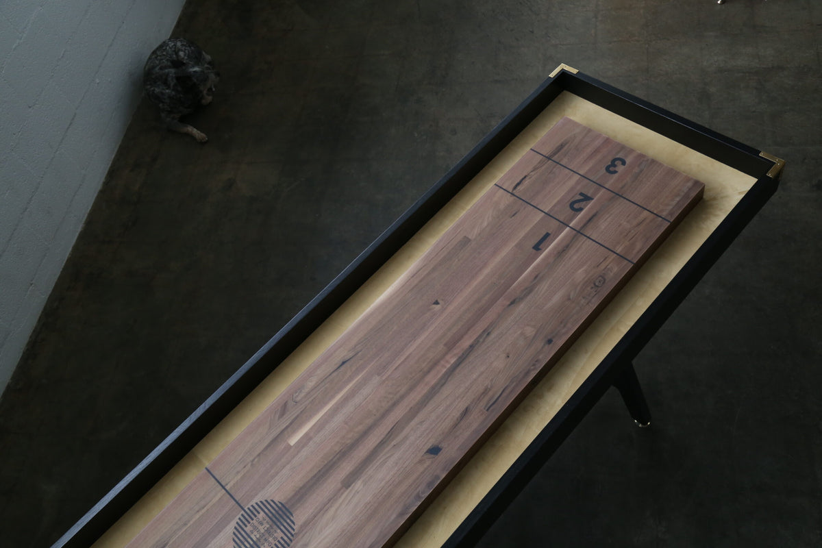 District Mills Black & Tan Shuffleboard Table