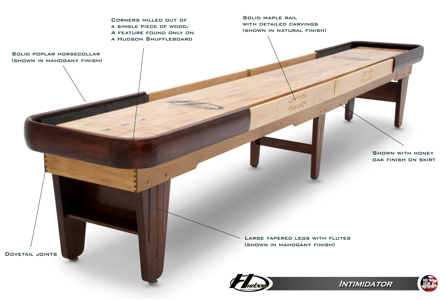 Hudson 9' Intimidator Shuffleboard Table