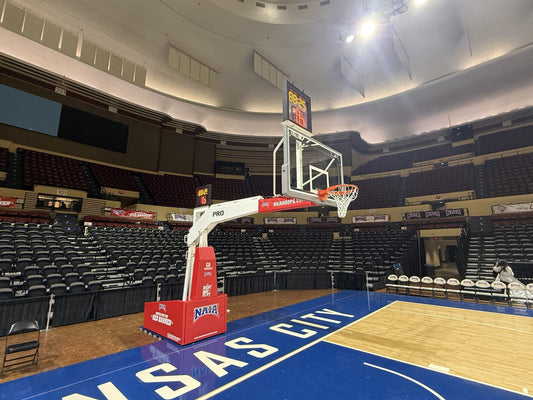 Gared Pro Arena Portable Basketball Hoop – 10' 8" Boom (9718E) Gared