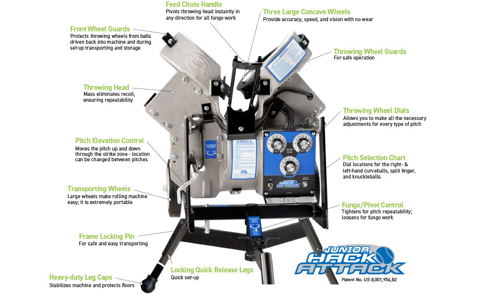 Sports Attack Junior Hack Attack  Baseball Pitching Machine Sports Attack