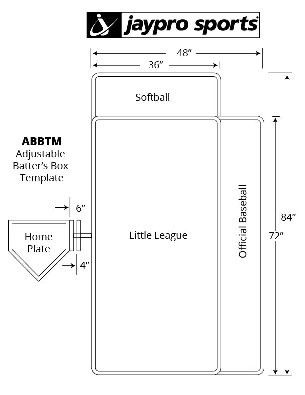 Jaypro Batter's Box Template - Adjustable Jaypro