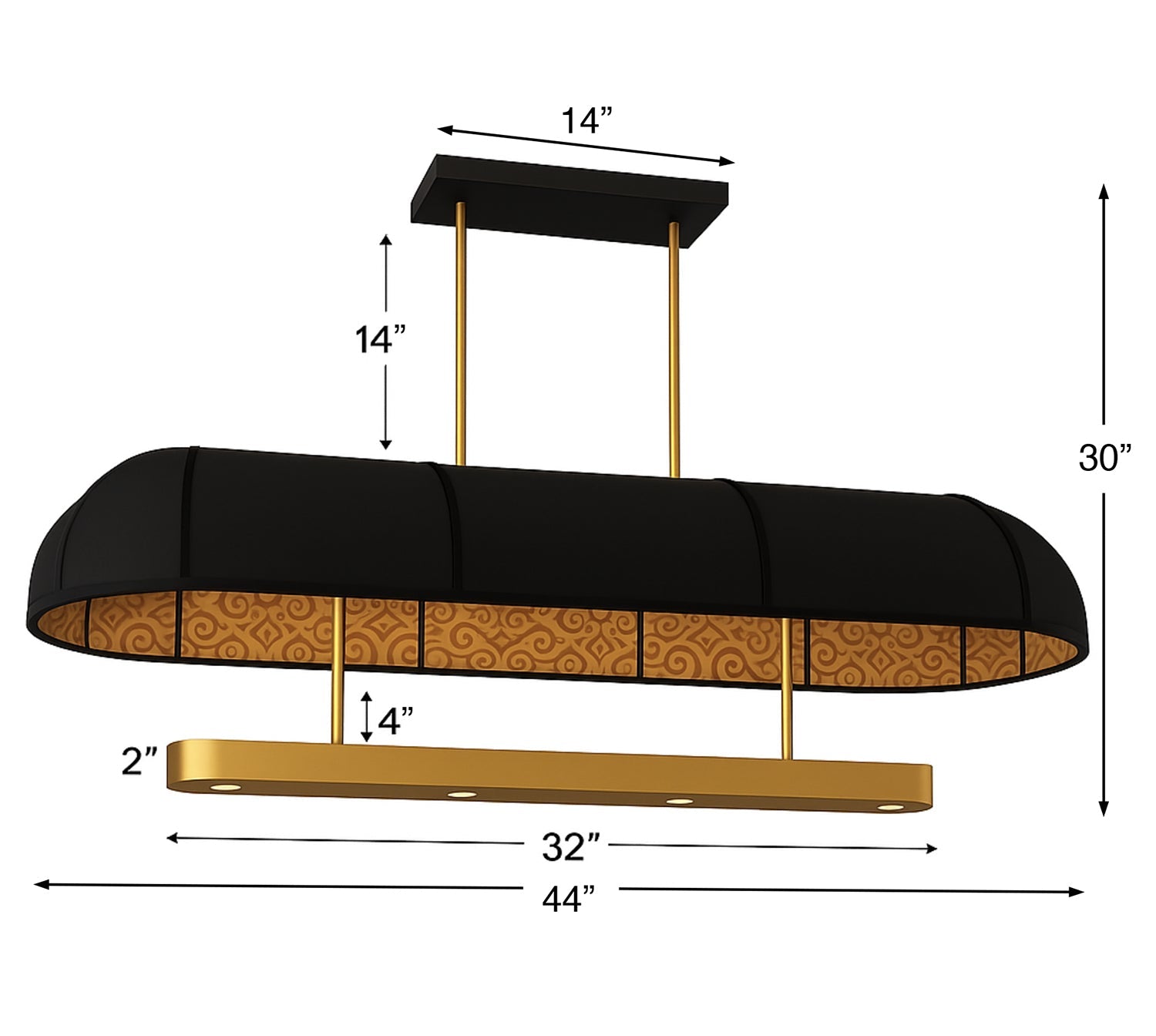RAM Game Room Jazz Billiard Light & Poker Table Fixture