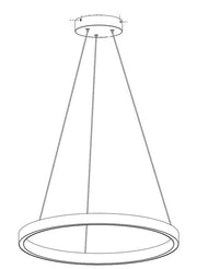 RAM Game Room 24" Round LED Table Light Fixture