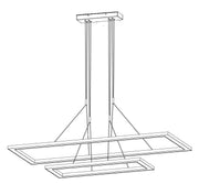 RAM Game Room 54" LED Double Rectangular Game Table Light Fixture