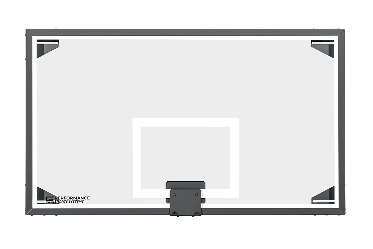 Gared 42” x 72” Glass Basketball Backboard w/ Perimeter LED Light System LXP4200LED Gared