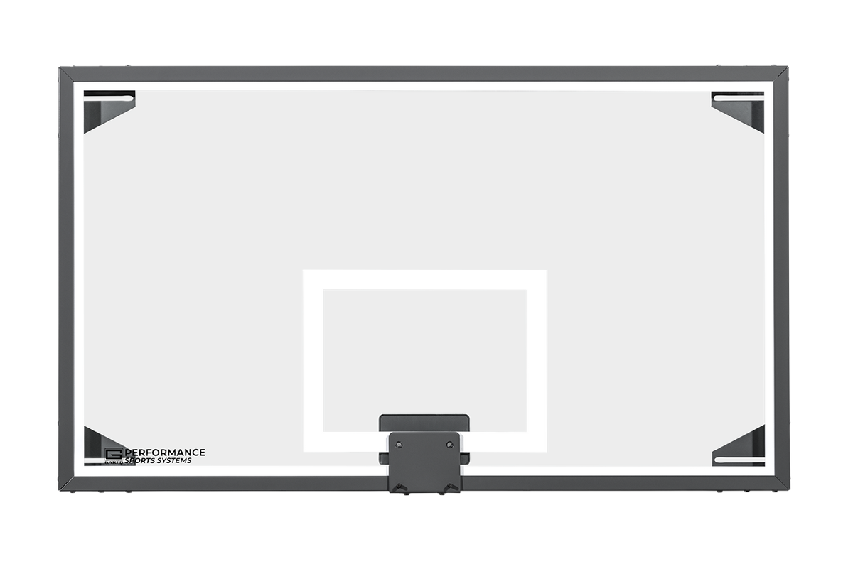 Gared 42” x 72” Glass Basketball Backboard w/ Perimeter LED Light Syst ...