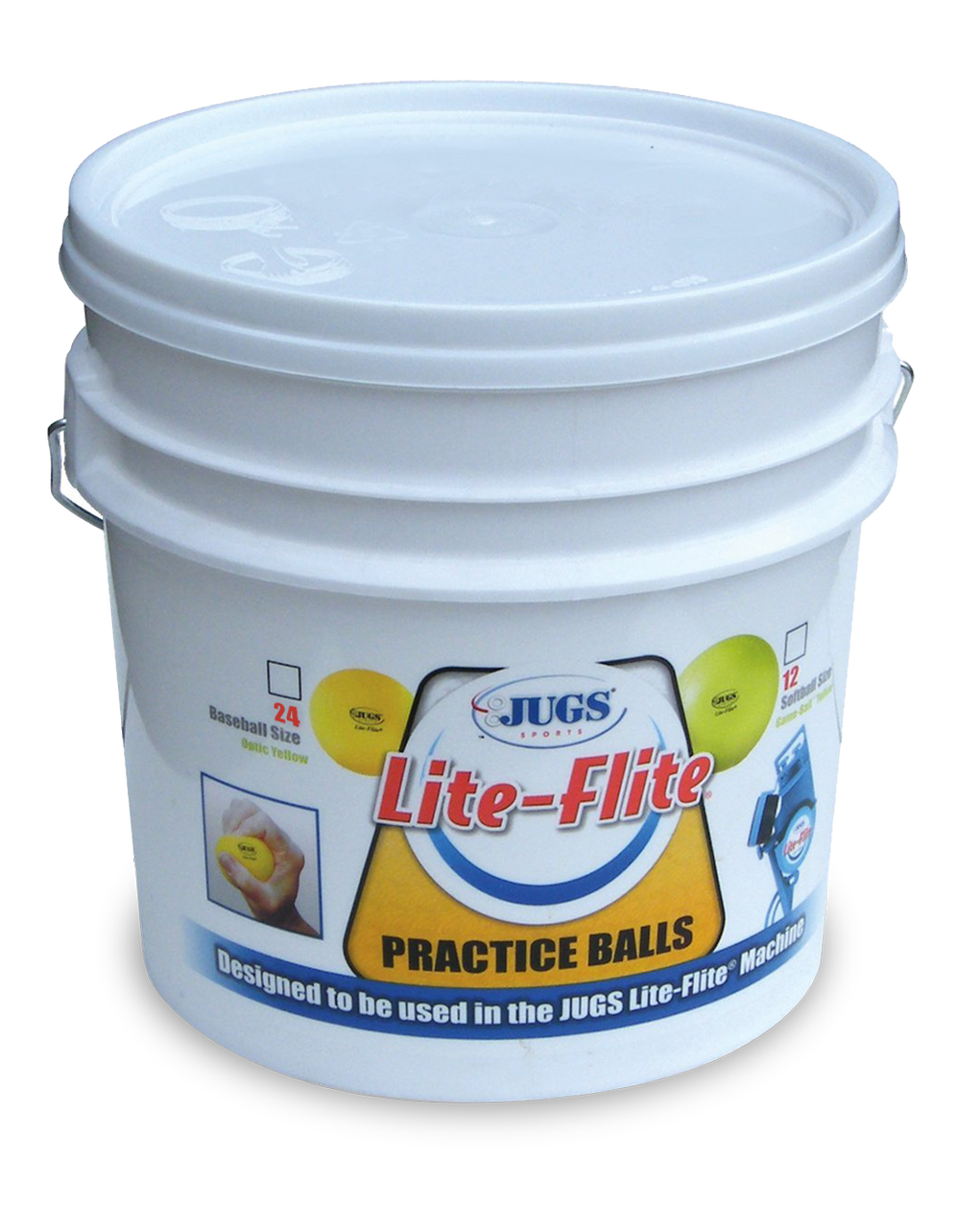 JUGS Bucket of Lite-Flite Baseballs or Softballs JUGS Sports