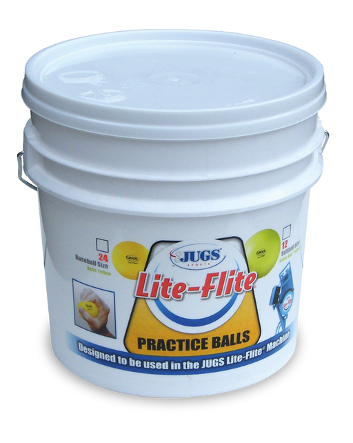 JUGS Bucket of Lite-Flite Baseballs or Softballs JUGS Sports