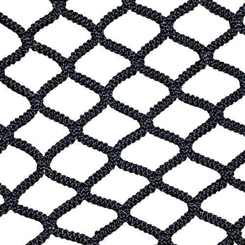 Jaypro Box Lacrosse Replacement Net - NetX1  - (7mm) Seamless One-Piece Lacrosse Net (4 ft.H  x 4 ft.9 in.W  x 4 ft.6 in.D) (Black) Jaypro