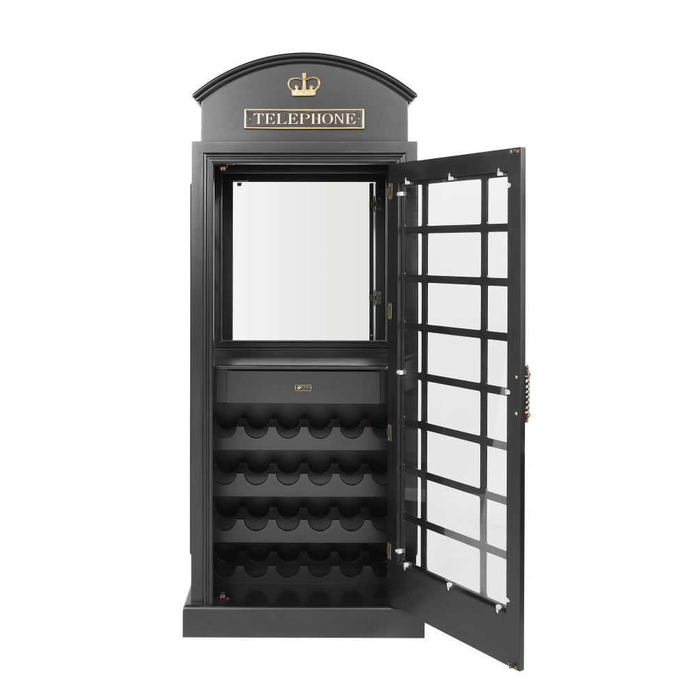 RAM Game Room English Phone Booth Bar Cabinet