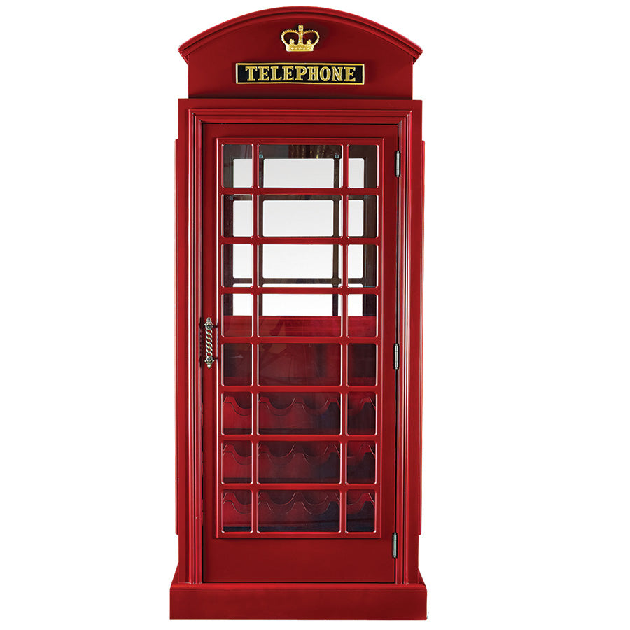 RAM Game Room English Phone Booth Bar Cabinet