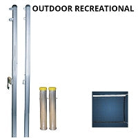 Jaypro Recreational Outdoor Volleyball Uprights (2-3/8 in. Galvanized Steel Pole) Jaypro
