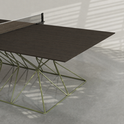 District Mills Outdoor Hourglass Ping Pong Table