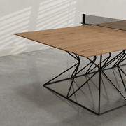 District Mills Outdoor Hourglass Ping Pong Table