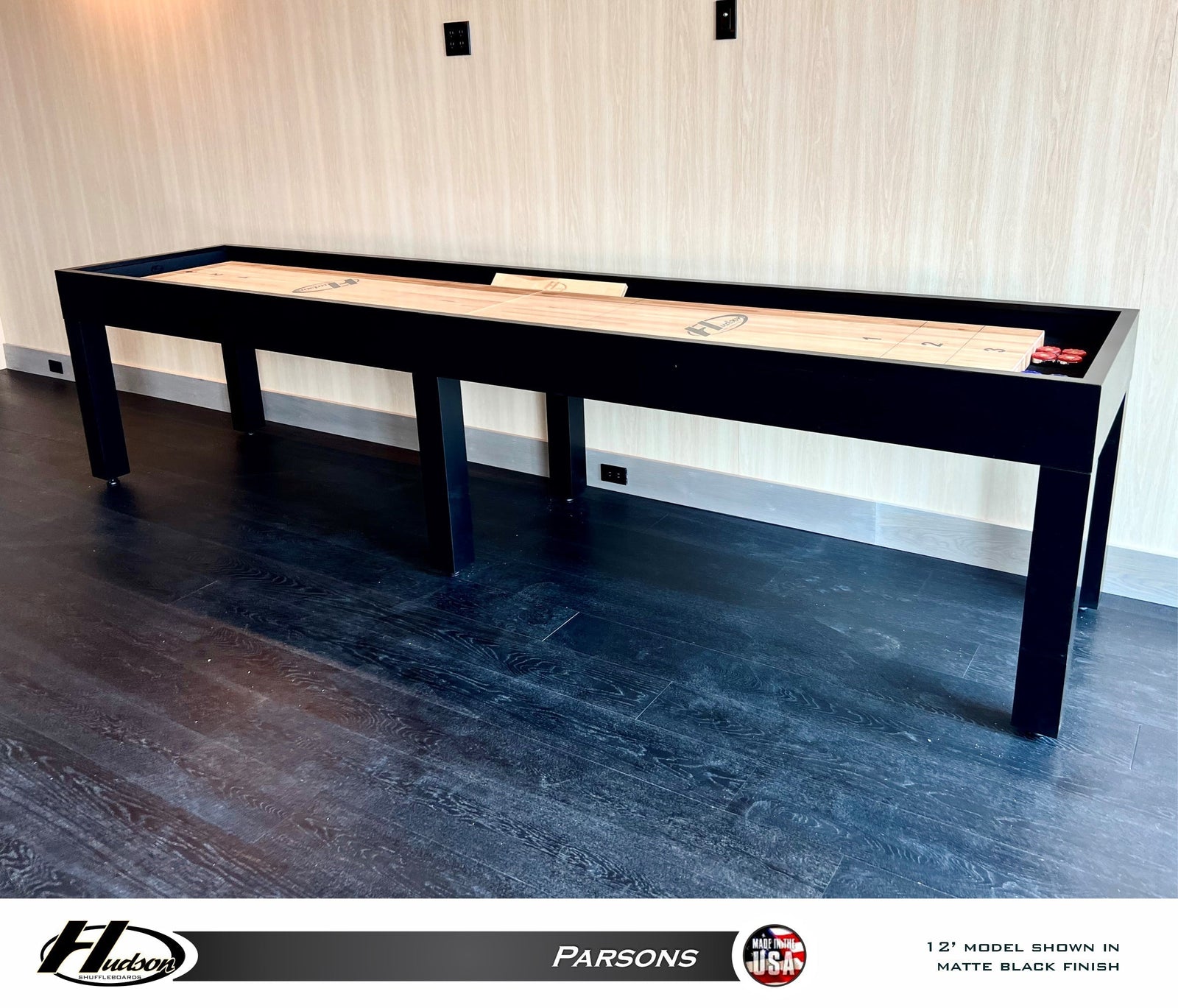 Hudson 10' Parsons Shuffleboard Table