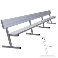 Jaypro Player Bench with Seat Back - 21 ft. - Portable  (Powder Coated) Jaypro