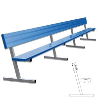 Jaypro Player Bench with Seat Back - 21 ft. - Portable Jaypro