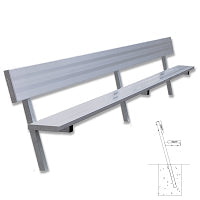 Jaypro Player Bench with Seat Back - 15 ft. - In-Ground  (Powder Coated) Jaypro
