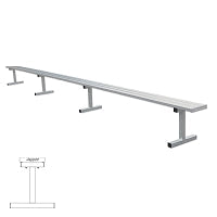 Jaypro Player Bench - 21 ft. - Portable  (Powder Coated) Jaypro