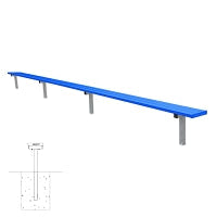 Jaypro Player Bench - 21 ft. - In-Ground Jaypro