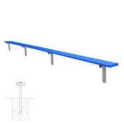 Jaypro Player Bench - 21 ft. - In-Ground Jaypro