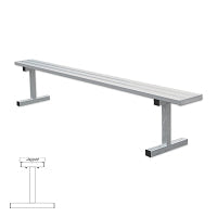 Jaypro Player Bench - 7-1/2 ft. - Portable  (Powder Coated) Jaypro
