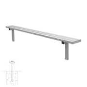 Jaypro Player Bench - 7-1/2 ft. - In-Ground  (Powder Coated) Jaypro