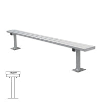 Jaypro Player Bench - 7-1/2 ft. - Surface Mount  (Powder Coated) Jaypro