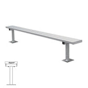 Jaypro Player Bench - 7-1/2 ft. - Surface Mount  (Powder Coated) Jaypro