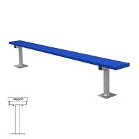 Jaypro Player Bench - 7-1/2 ft. - Surface Mount Jaypro