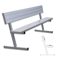 Jaypro Player Bench with Seat Back - 7-1/2 ft. - Portable  (Powder Coated) Jaypro