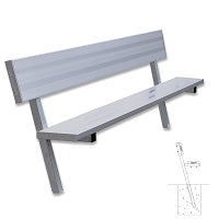 Jaypro Player Bench with Seat Back - 7-1/2 ft. - In-Ground  (Powder Coated) Jaypro