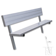 Jaypro Player Bench with Seat Back - 7-1/2 ft. - In-Ground  (Powder Coated) Jaypro