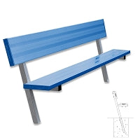 Jaypro Player Bench with Seat Back - 7-1/2 ft. - In-Ground Jaypro