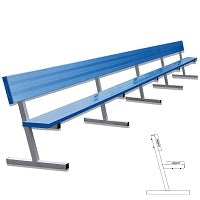 Jaypro Player Bench with Seat Back - 27 ft. - Portable Jaypro