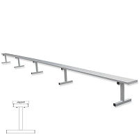 Jaypro Player Bench - 27 ft. - Portable  (Powder Coated) Jaypro