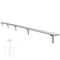 Jaypro Player Bench - 27 ft. - In-Ground  (Powder Coated) Jaypro