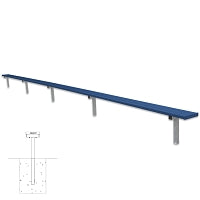 Jaypro Player Bench - 27 ft. - In-Ground Jaypro