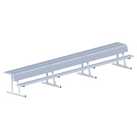 Jaypro Player Bench with Seat Back and Shelf - 27 ft. - Portable Jaypro