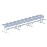 Jaypro Player Bench with Seat Back and Shelf - 27 ft. - Portable Jaypro