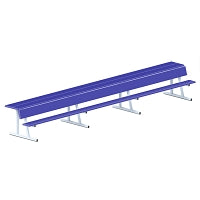 Jaypro Player Bench with Seat Back and Shelf - 21 ft. - Portable Jaypro
