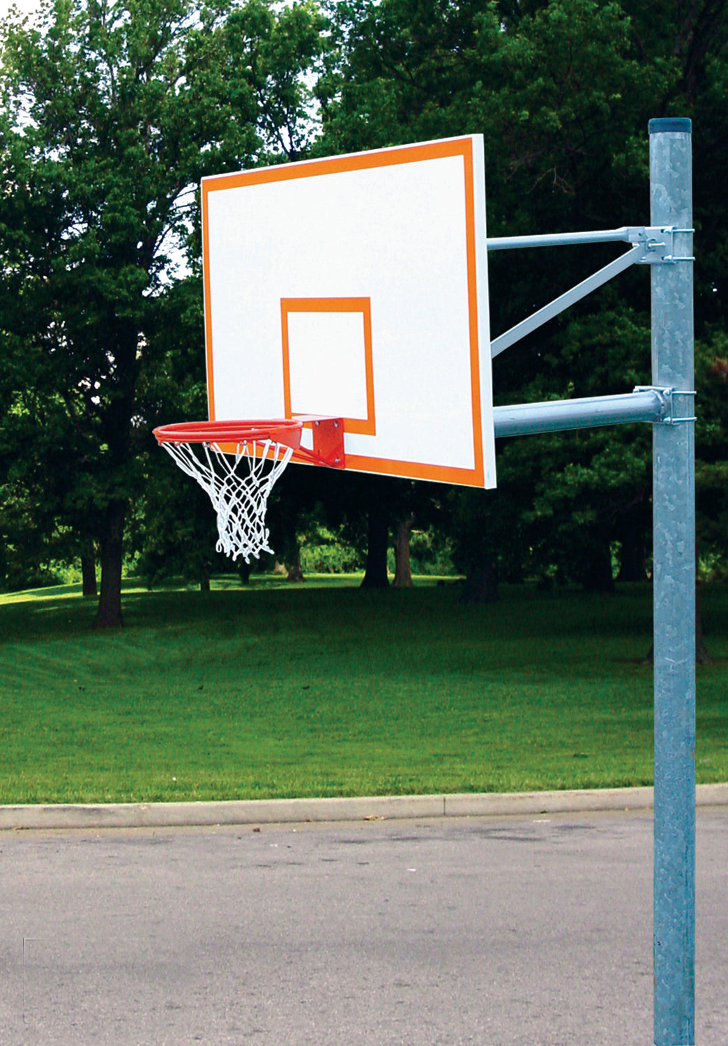 Gared Heavy Duty 5-9/16" O.D. Adjustable Straight Post Basketball Package PK6051 Gared