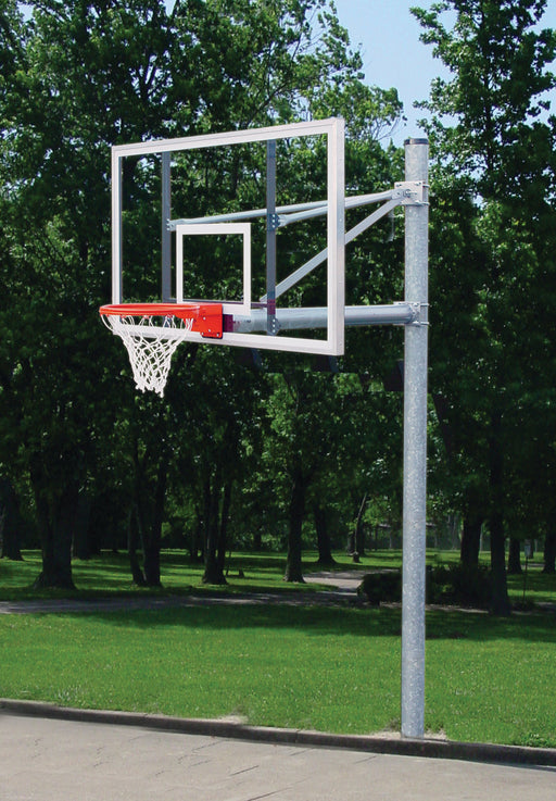 Gared Heavy Duty 5-9/16" O.D. Adjustable Straight Post Basketball Package PK6091 Gared