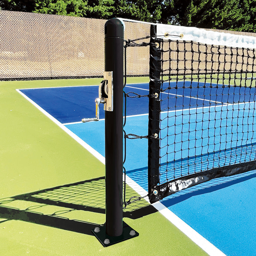 Jaypro Pickleball Deluxe Club Surface Mounted Upright (3 in. Pole) with Internal Winch (Outdoor) Jaypro