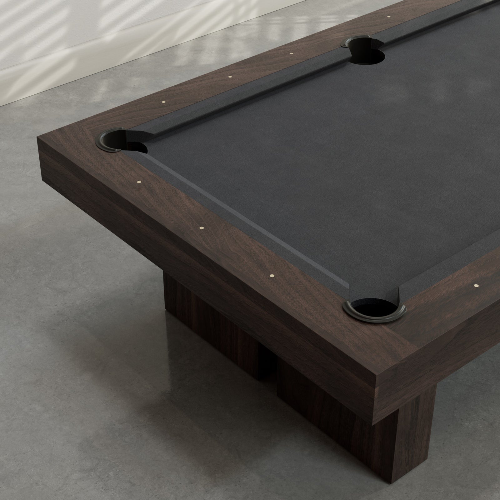 District Mills Plinth Leg Pool Table